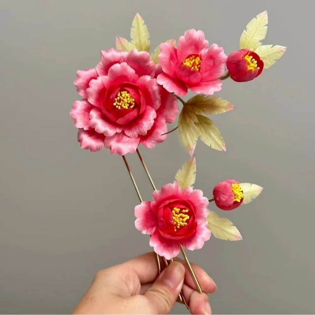 非遗绒花DIY整套材料包配教程