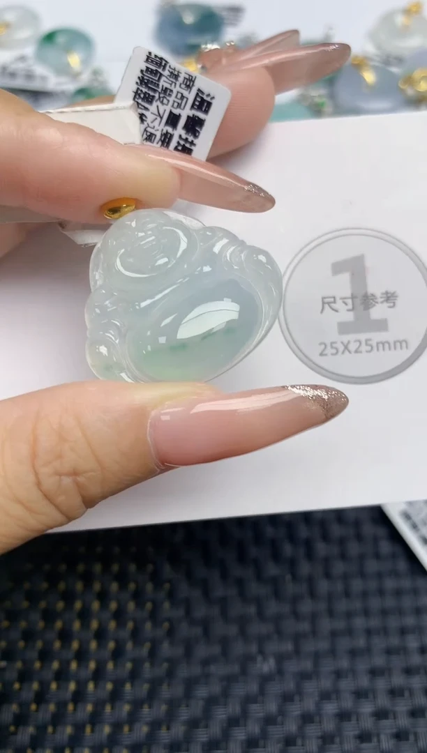 颈饰18K金镶嵌翡翠天然缅甸A货翡翠百元以上9元证书费自理