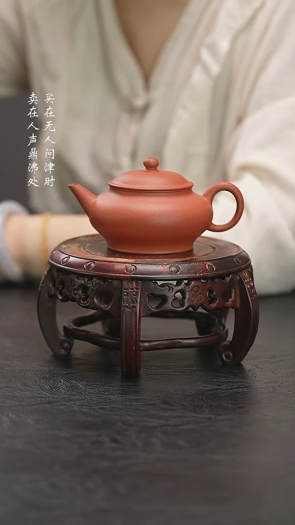 茶壶紫砂拾珍堂老红泥水平