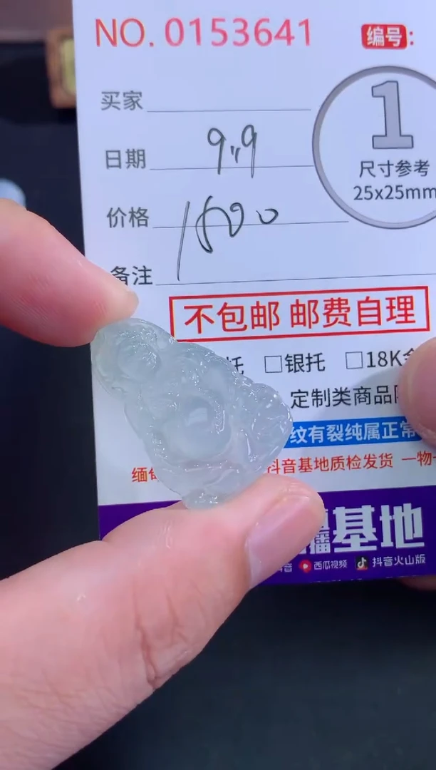 颈饰未镶嵌翡翠鲤****器天然缅甸A货翡翠