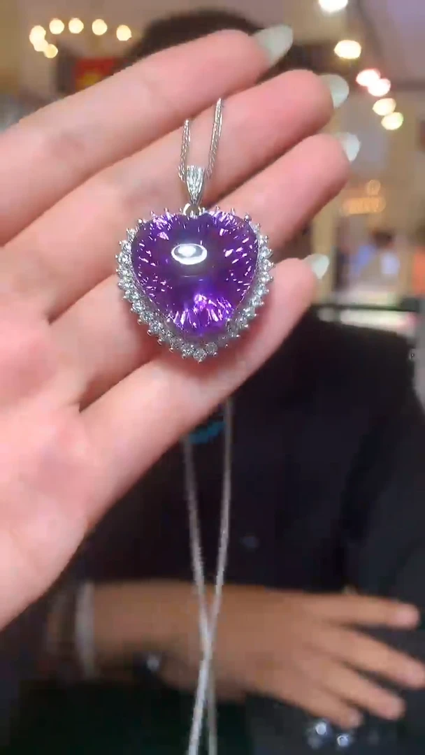 颈饰银S925镶嵌紫晶【宝石世家严选】