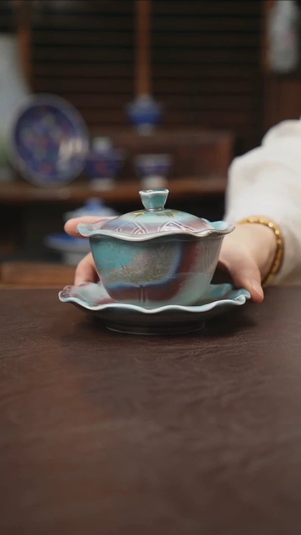 杯景德镇陶瓷杯碗柴烧多人