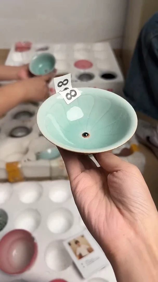 龙泉云间青瓷小米茶器