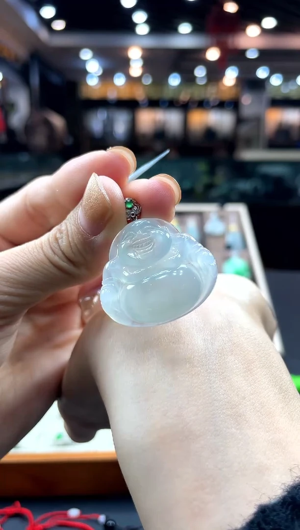 【闪购商品】翡翠颈饰18K金镶嵌佛公