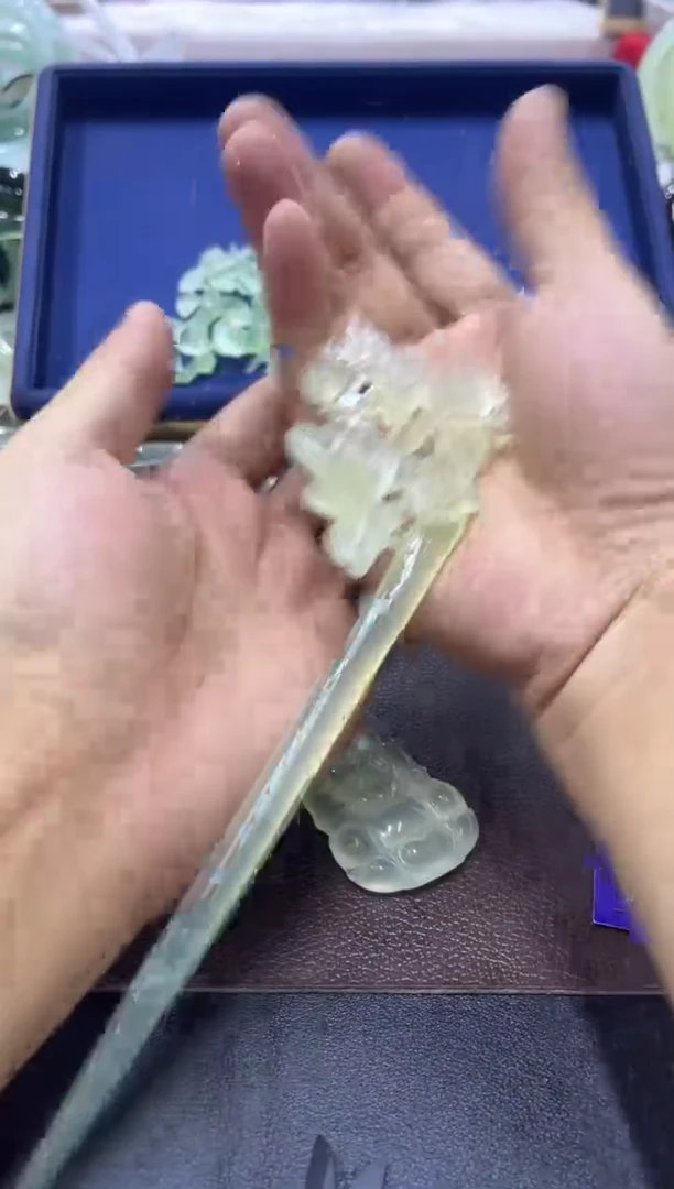 未镶嵌蛇纹石玉发饰11