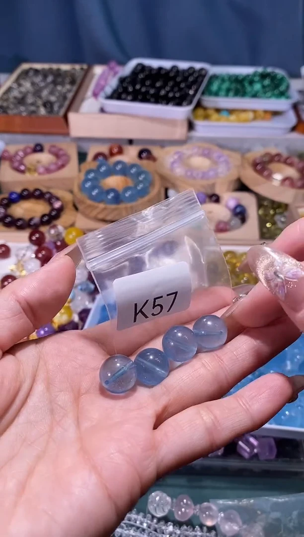 未镶嵌手串水晶祛****3K57魔鬼蓝4颗拍4