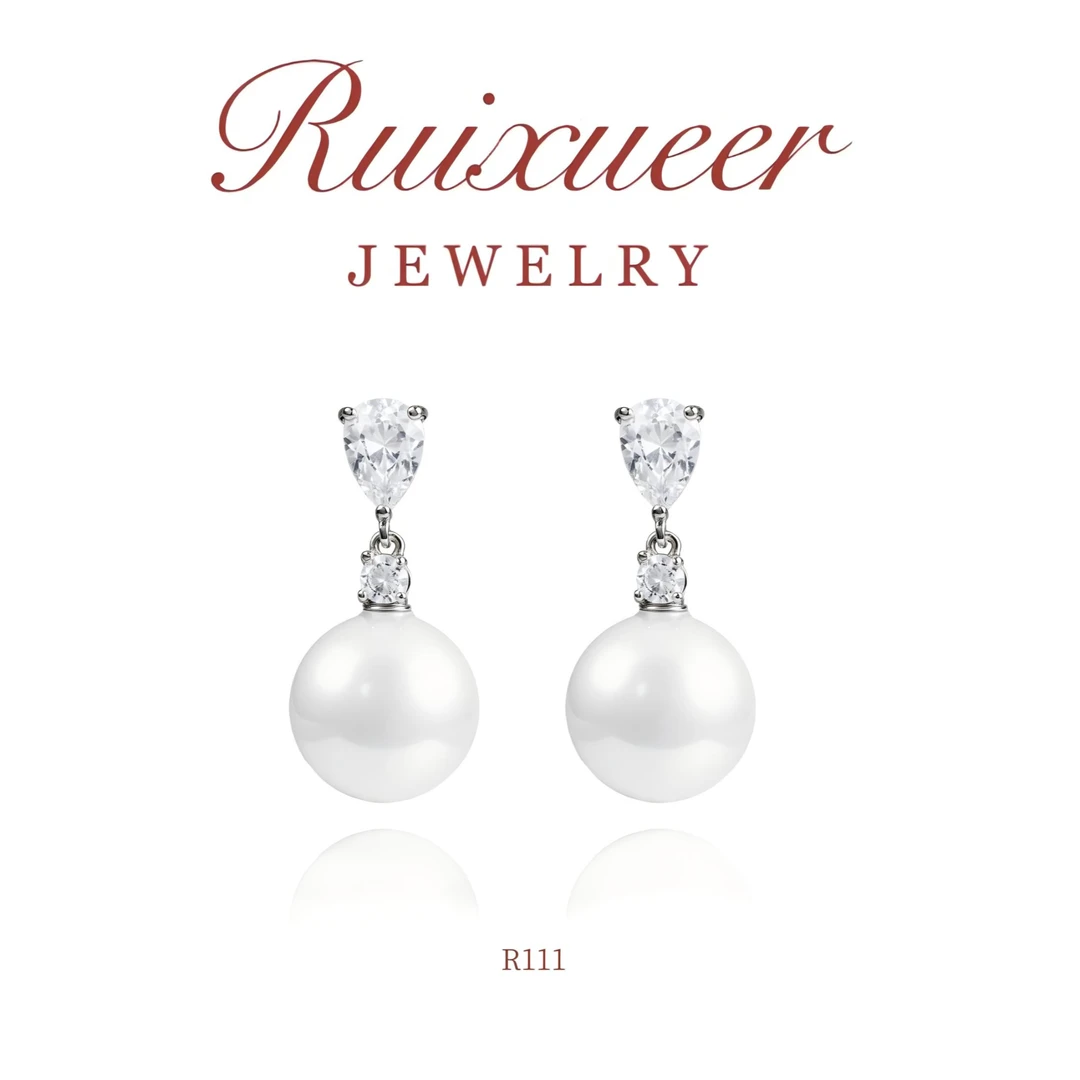 克珞琳德 925银耳饰 JINXIYUAN/瑾熙媛 时尚珠珠耳钉R111