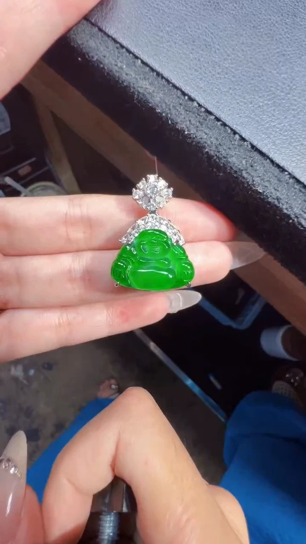 未镶嵌定制翡翠翡翠A货有轻微色差属于正常现象，佛公多样性发货1