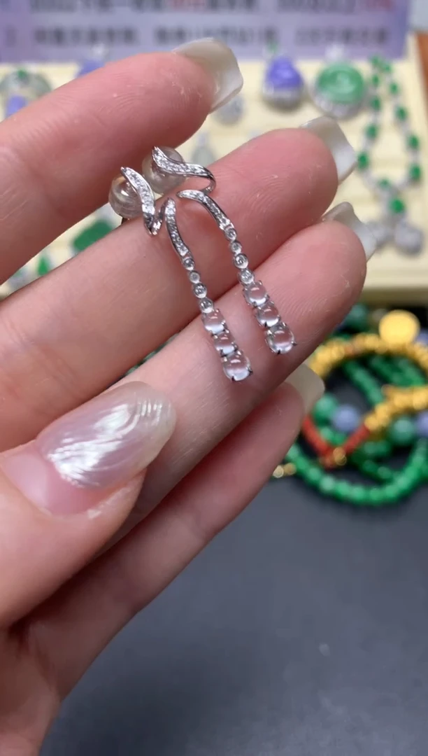 【闪购商品】翡翠耳饰18K金镶嵌耳饰|2600+260