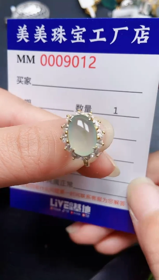 翡翠银S925镶嵌颈饰9012