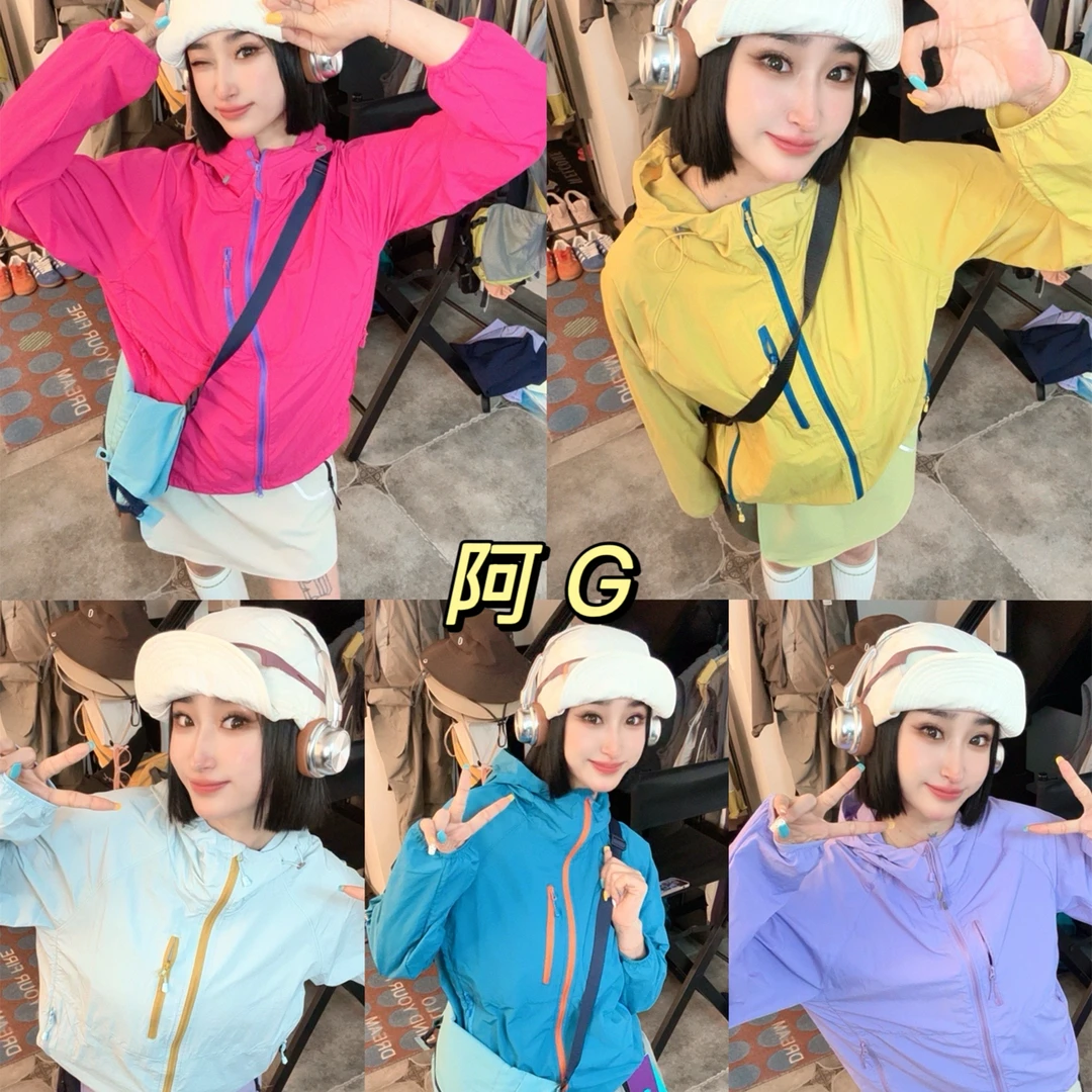 Harbe Wolfstan/悍爪狼户外透气宽松休闲连帽皮肤衣防晒情侣2569