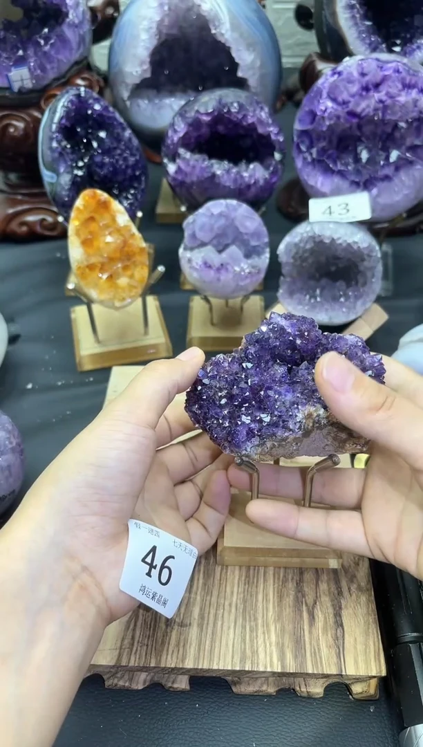 大型摆件（非配饰）未镶嵌紫晶46号晶花