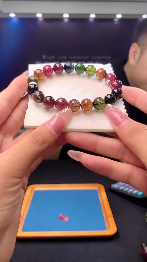 手链未镶嵌碧玺SSSS级老料碧玺单圈10D