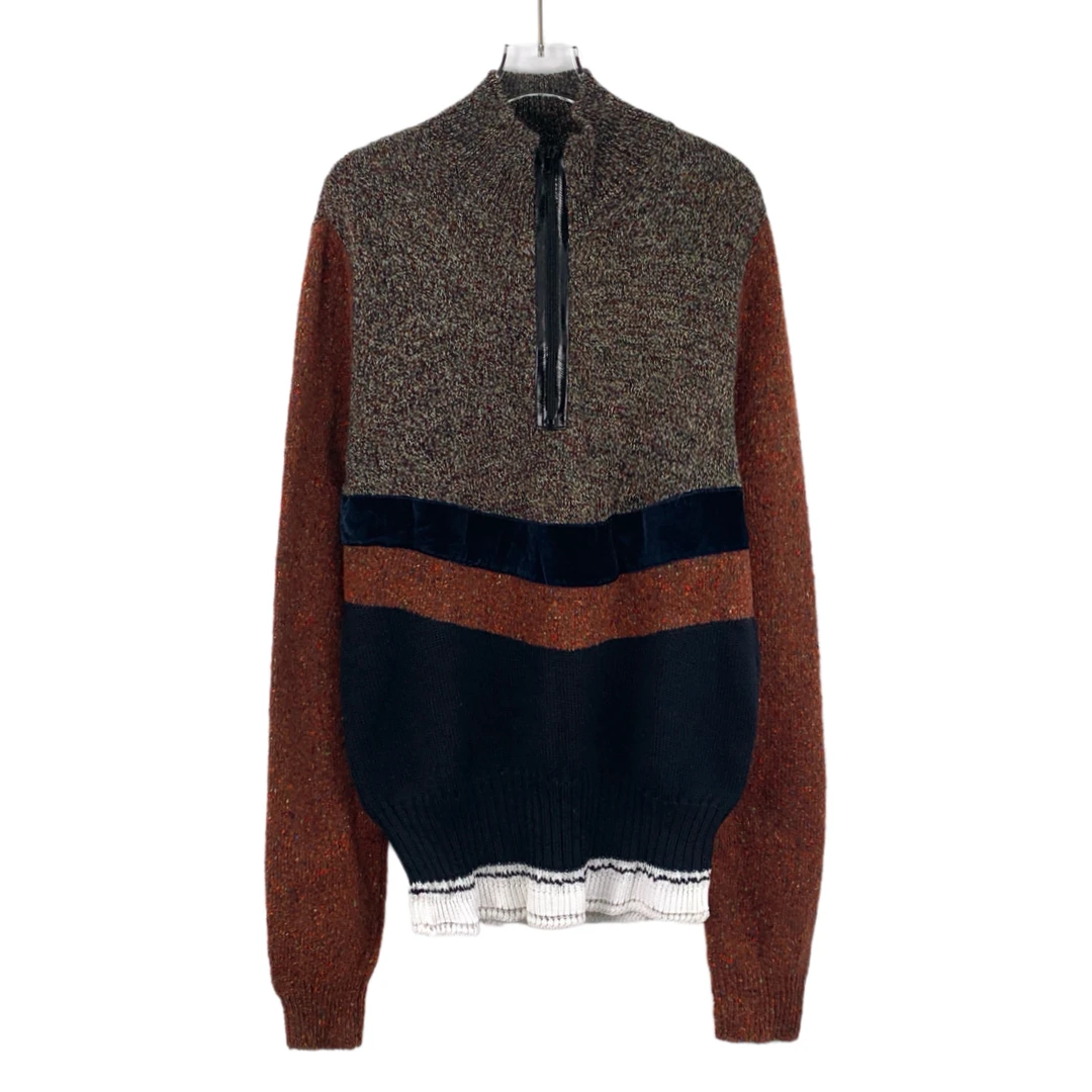 99新 Maison Margiela/梅森马吉拉 IM0563 拼色针织毛衣 M码