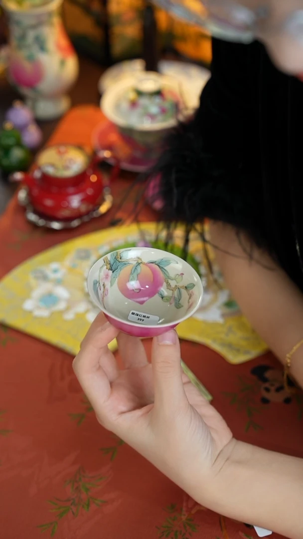 n**a景德镇手工手绘雅圣粉彩杯子