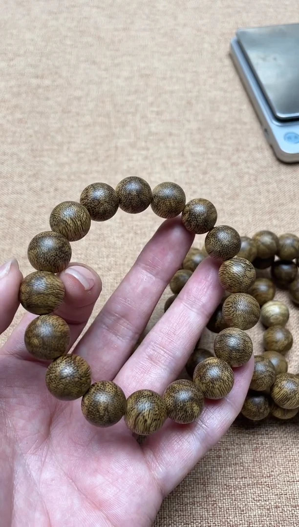 沉香手串菩萨棋虎斑1.3圆珠单圈多样性发其一