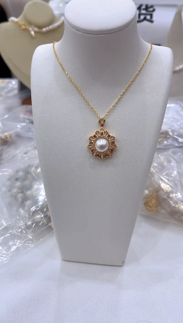 淡水珍珠银S925镶嵌颈饰XL3131