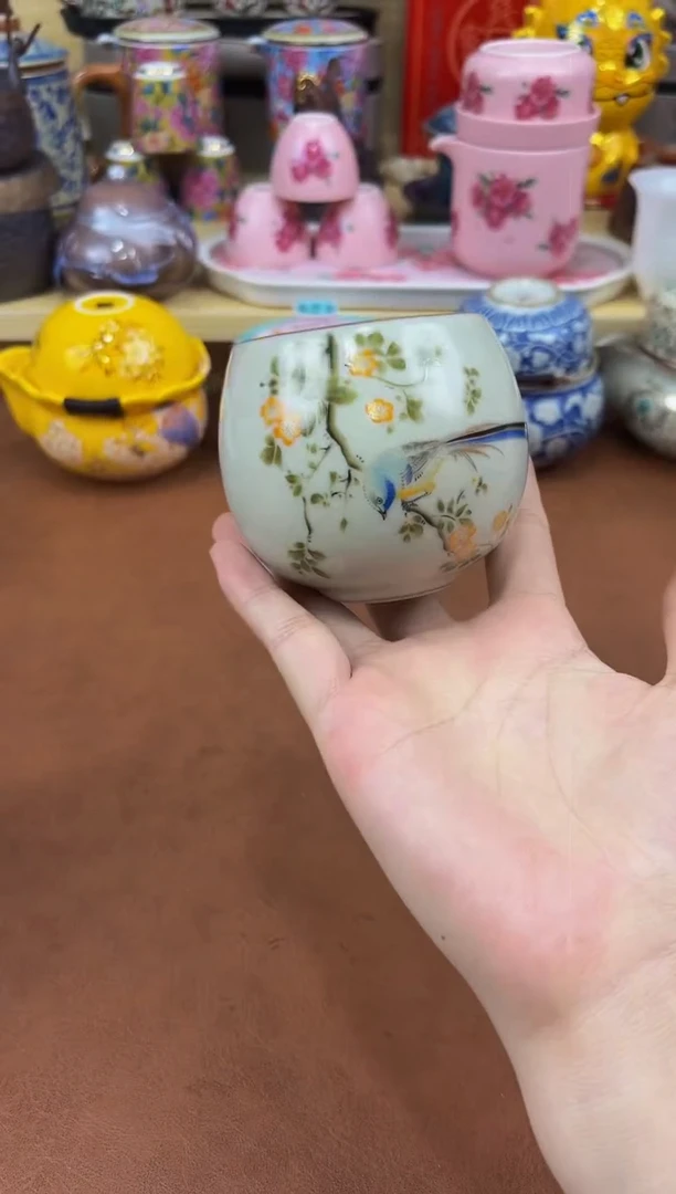 陶瓷茶具摆件旅行套组