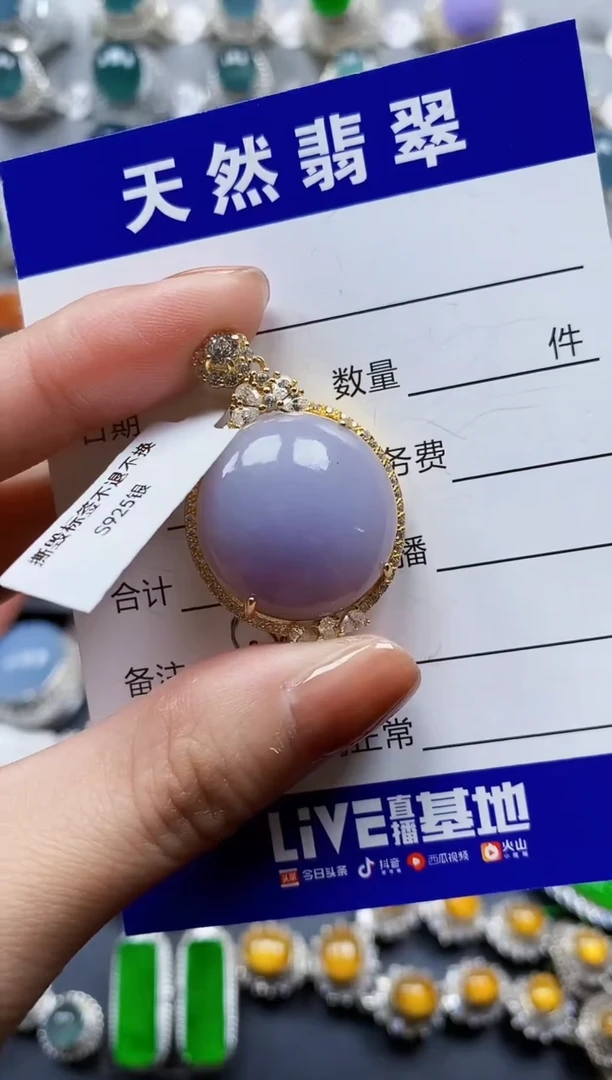 翡翠银S925镶嵌颈饰0598