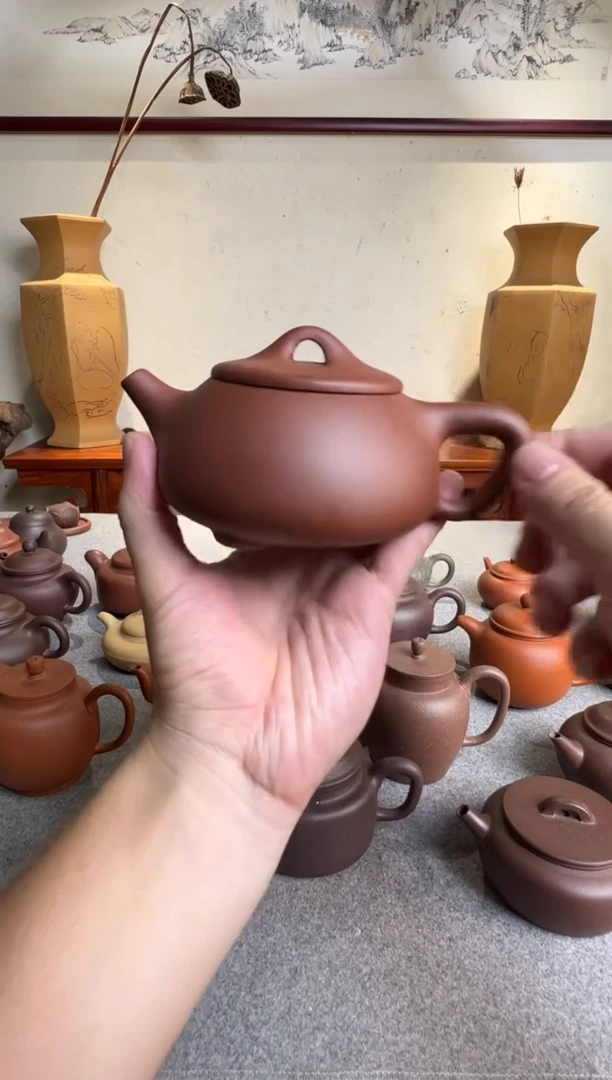 茶壶紫砂石瓢 清水泥 半手 老壶