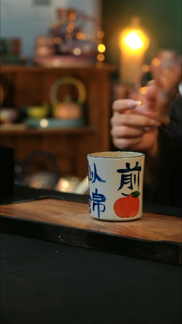 杯手绘心瓷陶瓷浮力