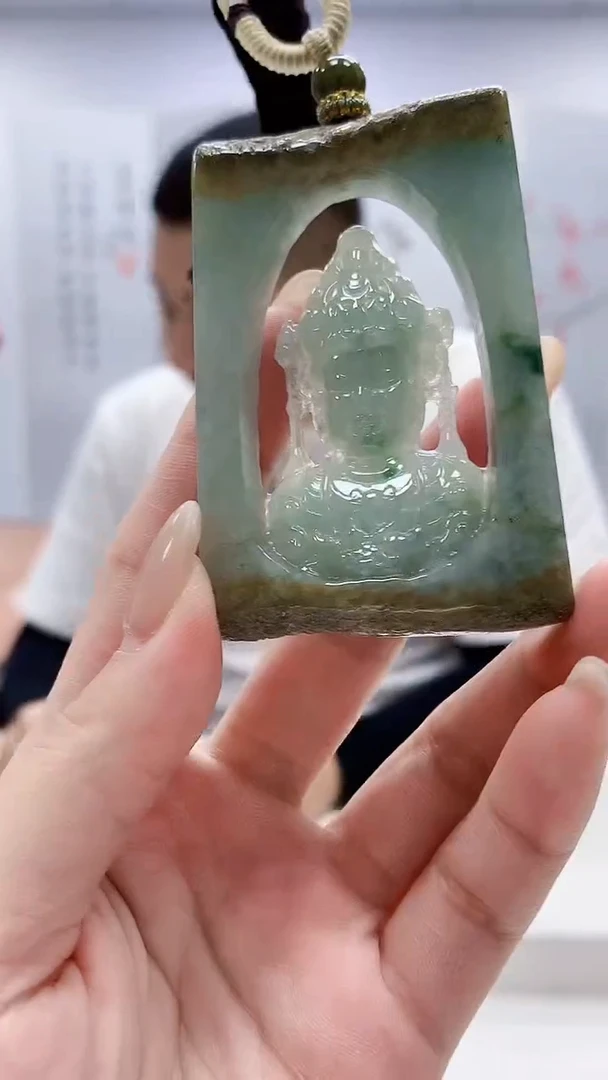 未镶嵌定制翡翠4898lr-毛货挂件195