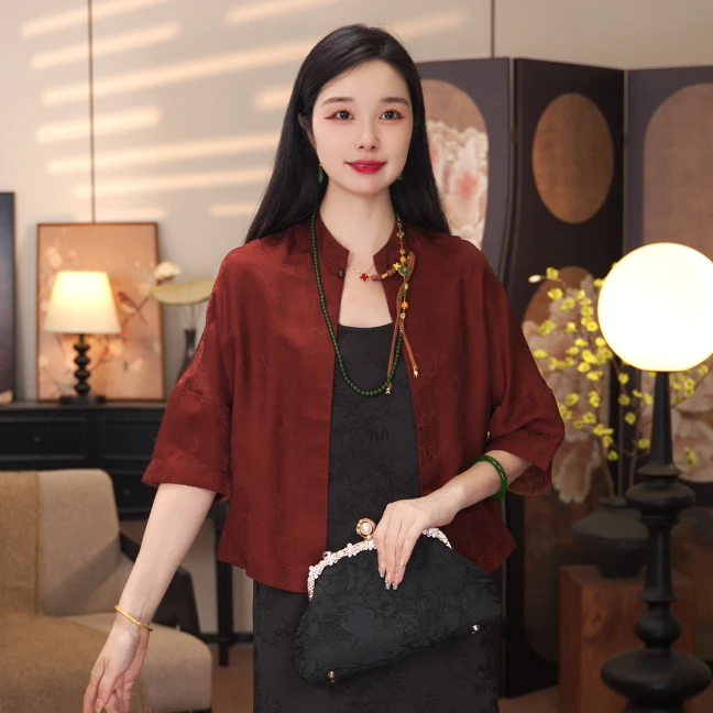 【红云】2025新款春夏外套新中式宽松气质显瘦上衣女款