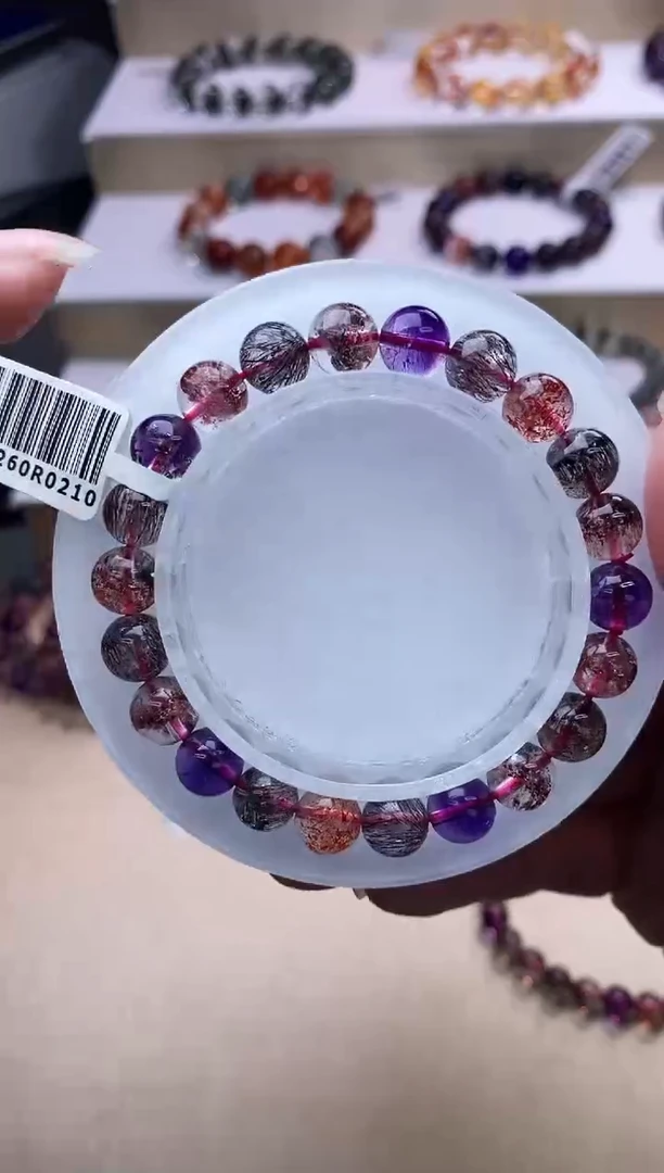 【闪购商品】水晶手链未镶嵌黑加仑超七单圈8m+