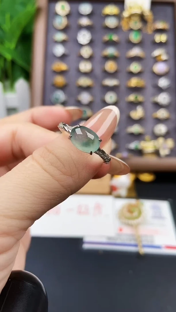 银S925镶嵌戒指翡翠20