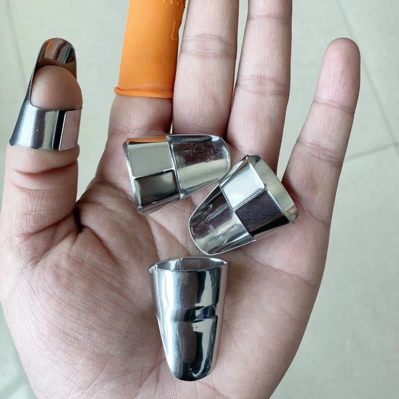 点砚采茶叶采摘菜手指套花椒辣椒豆角拇指刀掐菜掐尖铁指甲护