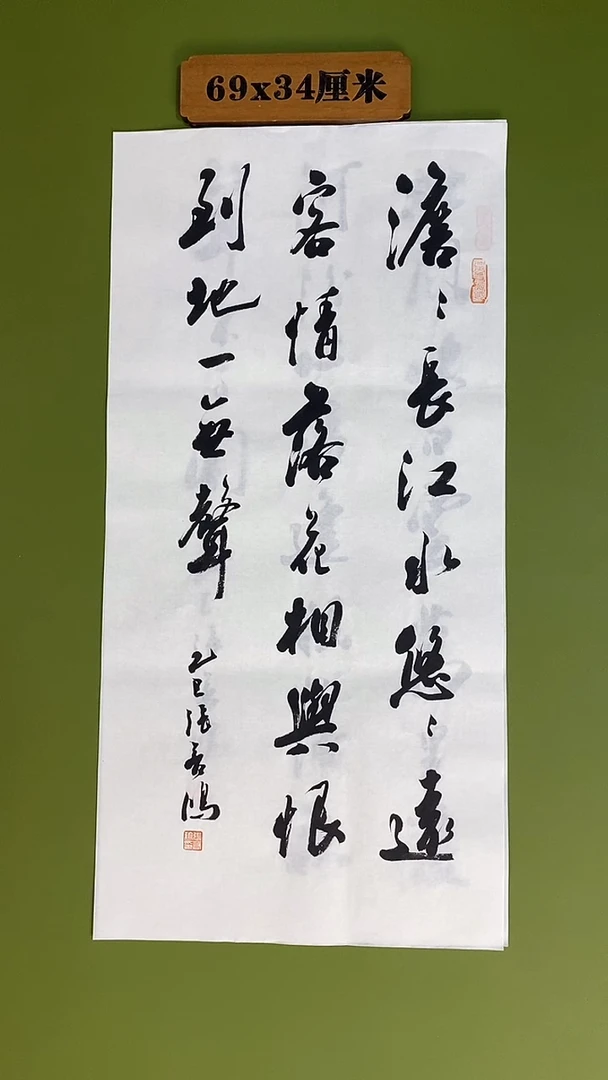 书法书法 张若鸿 尺寸69cm*34cm