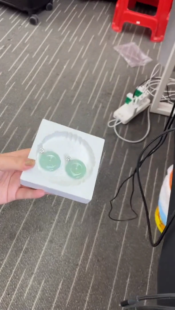 18K金镶嵌挂件翡翠平安扣FL16配绳/多样性发其一CP