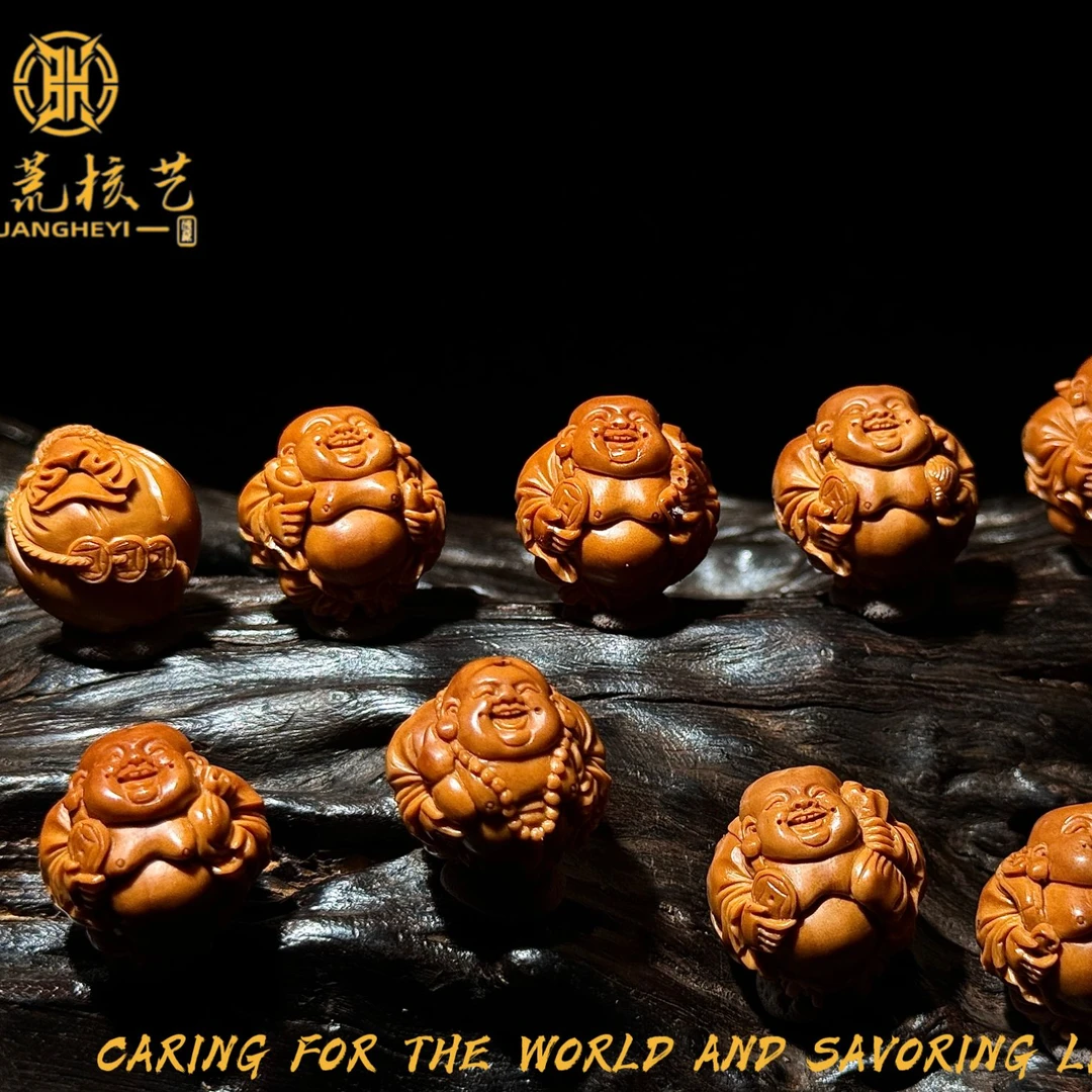 大肚弥勒2.0乘以2.1接近正圆尺寸橄榄核雕刻