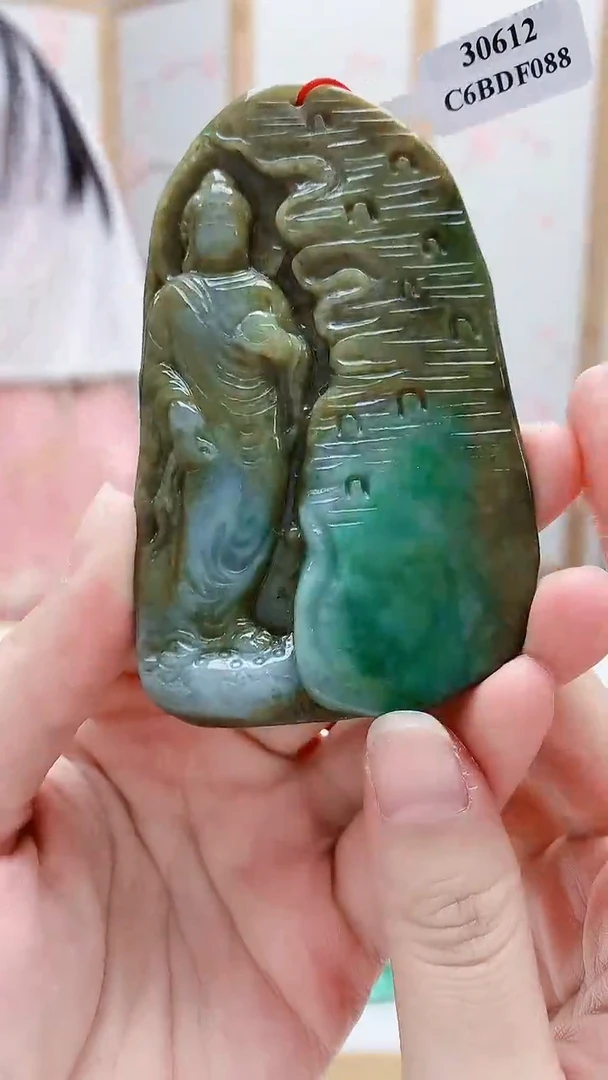 未镶嵌定制翡翠4812lr-毛货挂件81