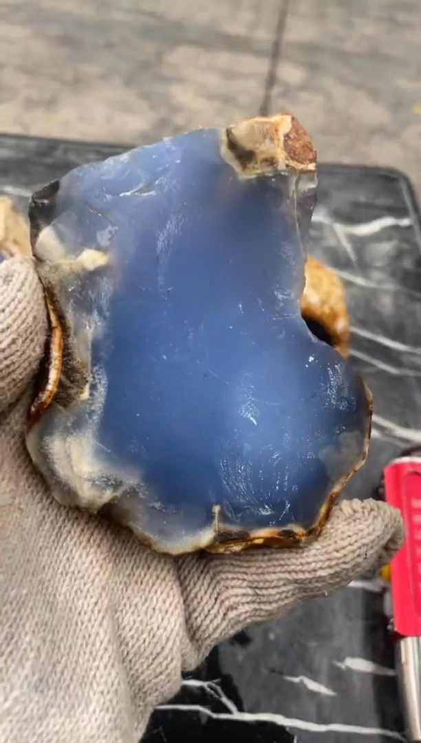 【闪购商品】石英质玉原石未镶嵌天然蓝玉髓原石