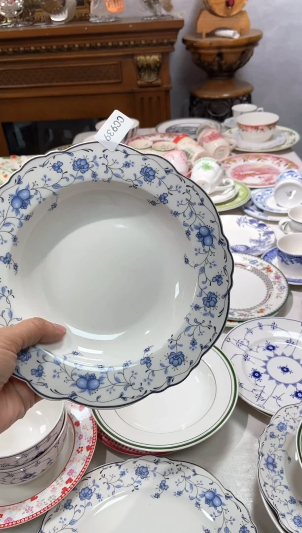 【闪购商品】瓷片陶瓷原单CC939餐具1个汤盘