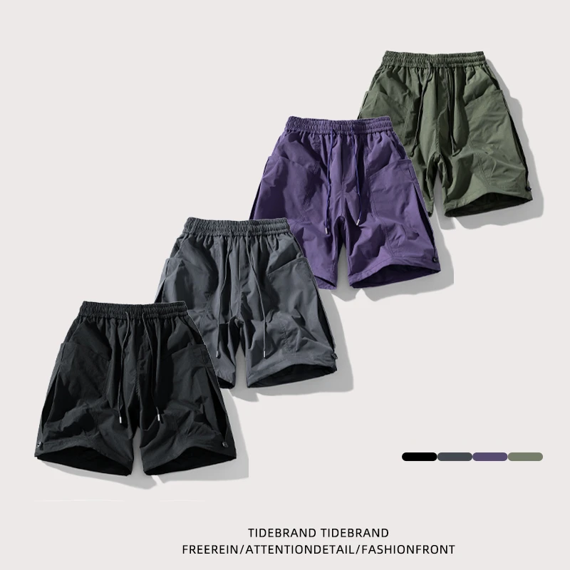 美式炮弹裤夏季新款五分短裤工装大口袋休闲百搭日系中裤休闲裤