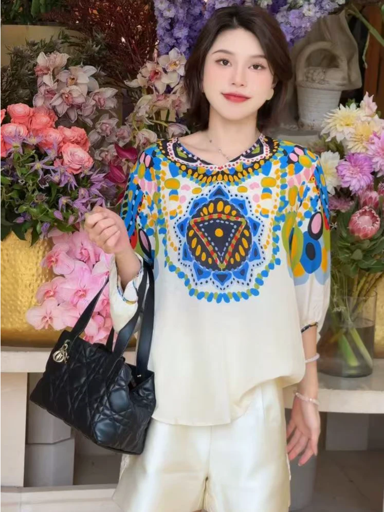 【2025-林姐真丝】重磅100桑蚕丝上衣WY001