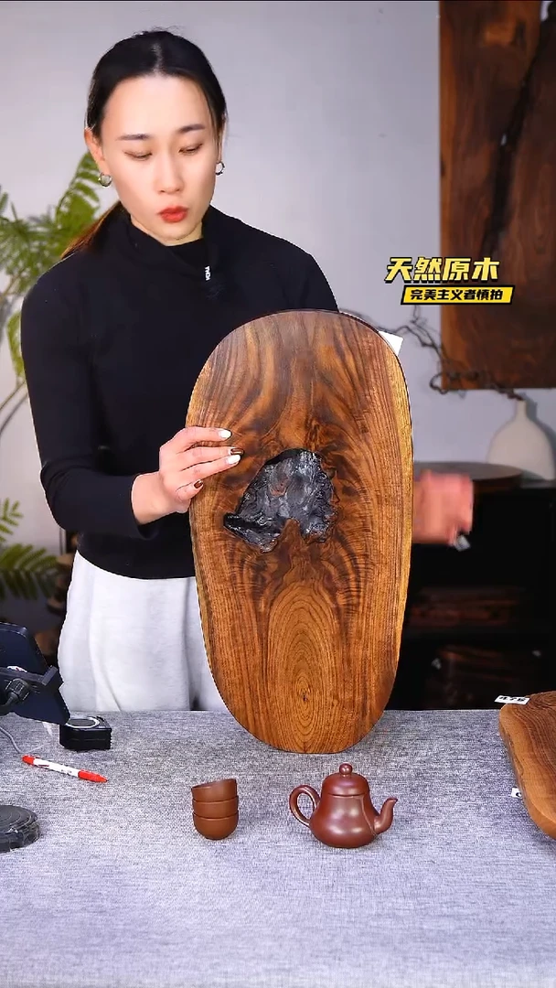 木北美黑胡桃原木.干裂疤结不属于商品质量问题完美主义者慎拍