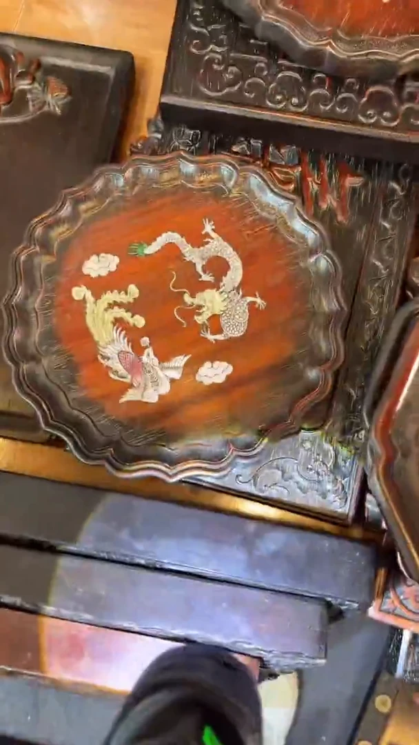 非洲紫檀（红花梨）赏盘25CM