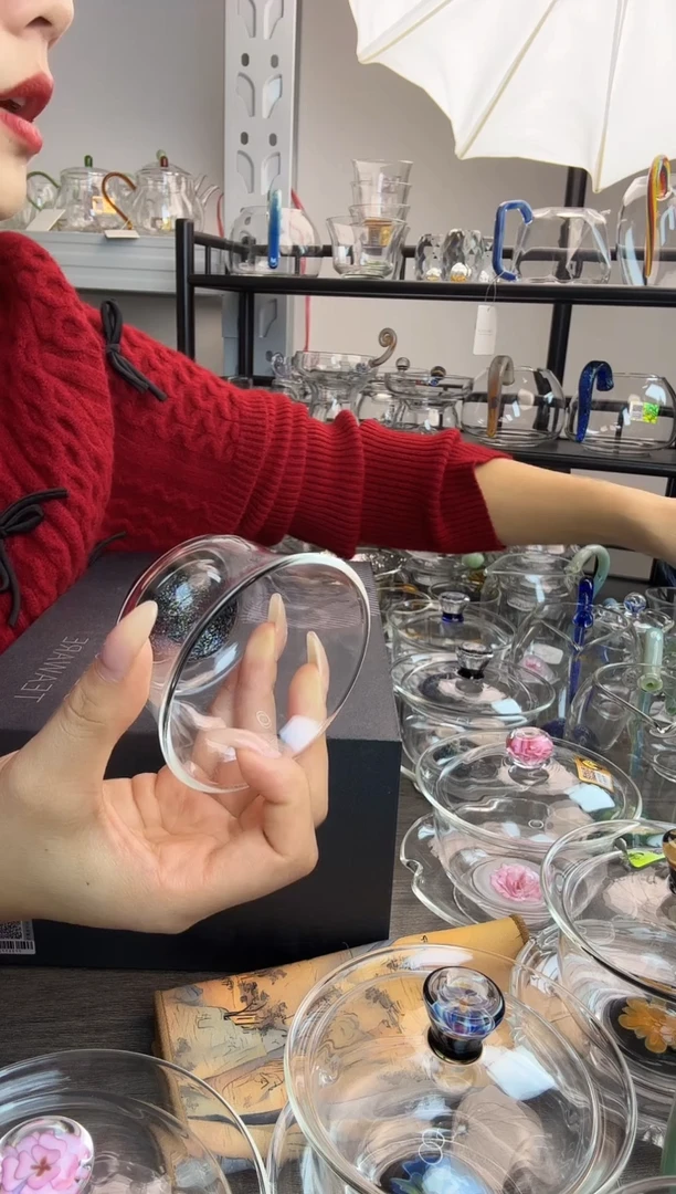 手工艺品玻璃禾器 黑星空主人杯 普通盒