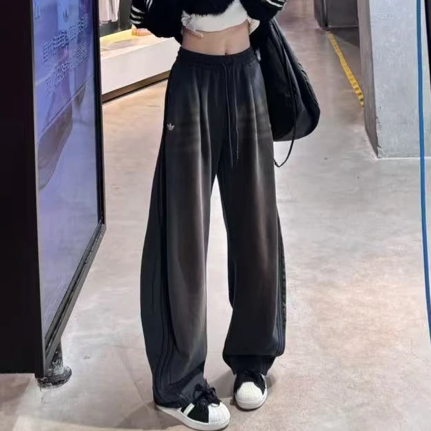 Adidas三叶草时尚休闲百搭舒适经典加厚运动弯刀香蕉裤 IA7518 S