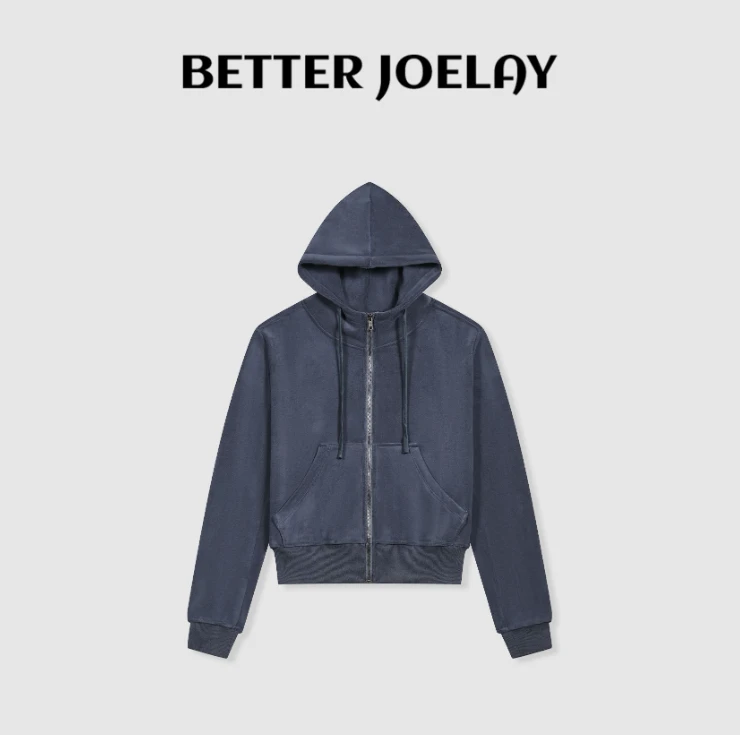 BETTERJOELAY -加厚【青春课题】时尚休闲开衫卫衣宽松百搭KH1332