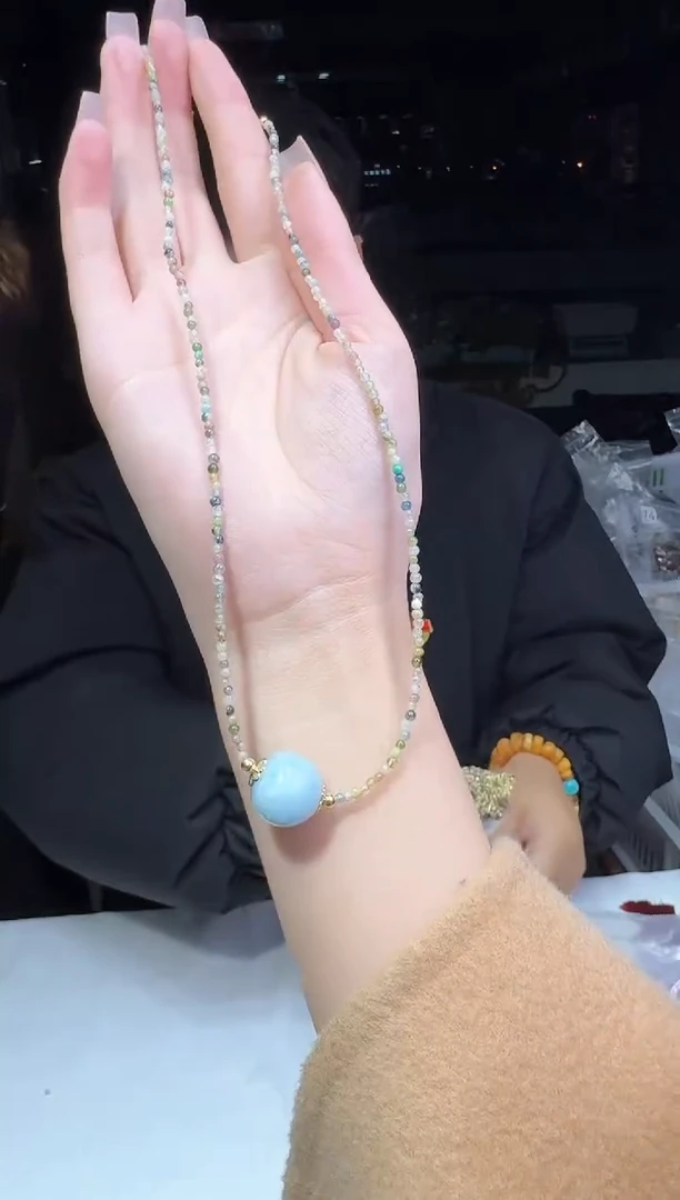 【闪购商品】海蓝宝石颈饰未镶嵌多样性发一件 738