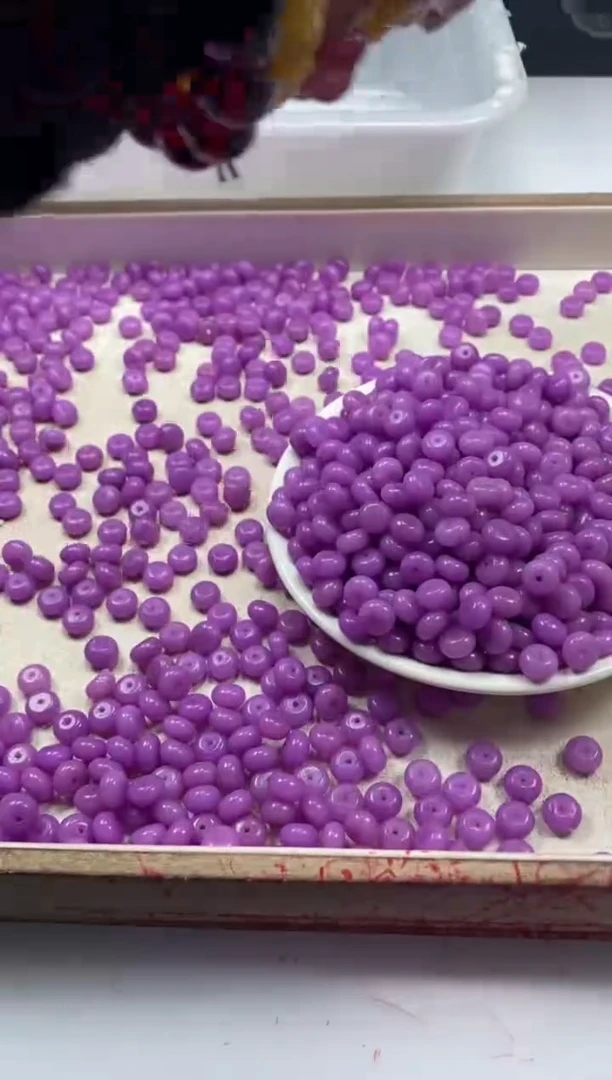 【闪购商品】玛瑙/玉髓颈饰未镶嵌W2270紫云母算盘8*4mm*30颗