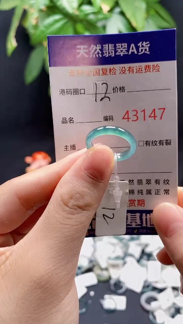 翡翠戒指未镶嵌天然翡翠戒圈3147