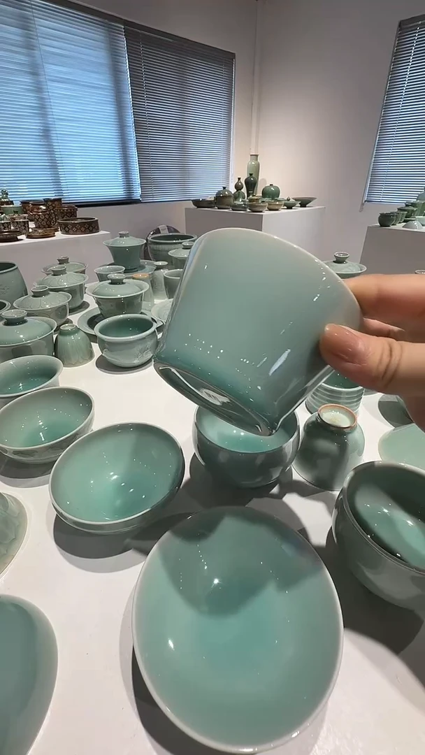 青瓷手工茶器包邮