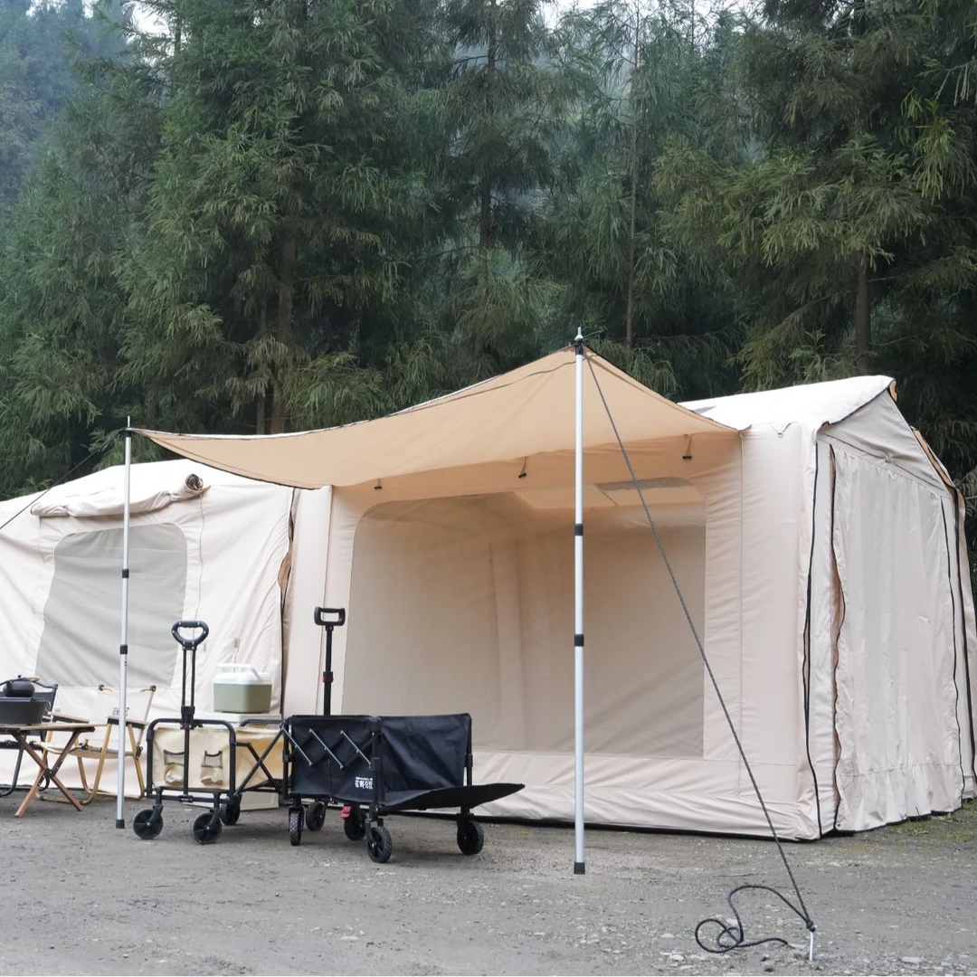 旷野日记【8+8㎡】充气帐篷防风防晒防雨野营露营家庭拓展郊游户外