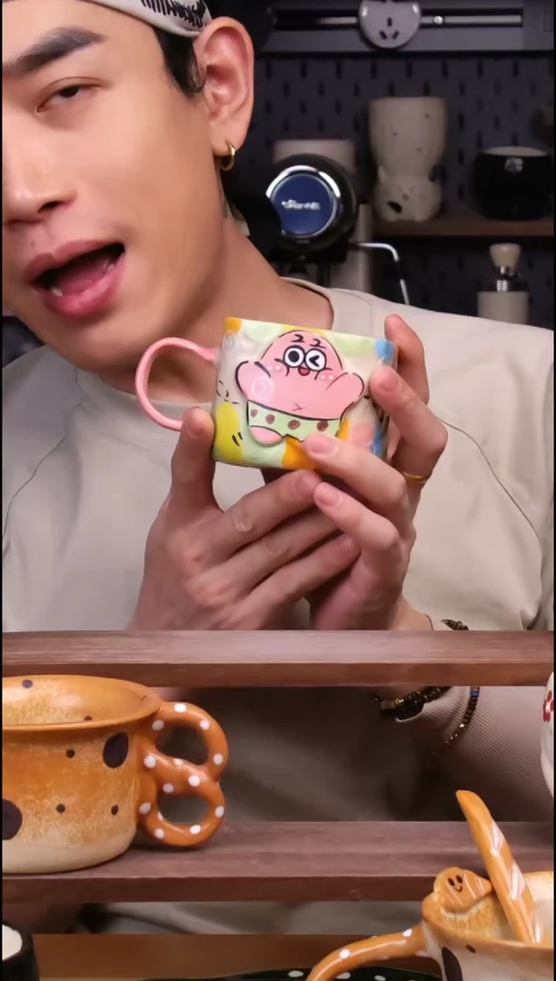 杯子景德镇可爱设计师款陶瓷
