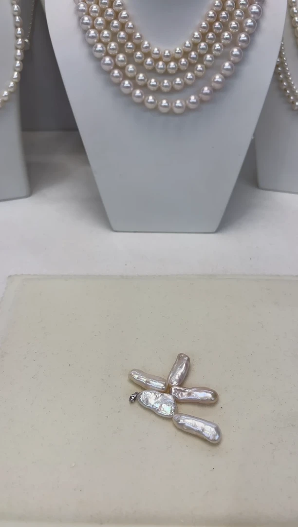 【闪购商品】淡水珍珠吊坠(不含链)银S925镶嵌随机发一个